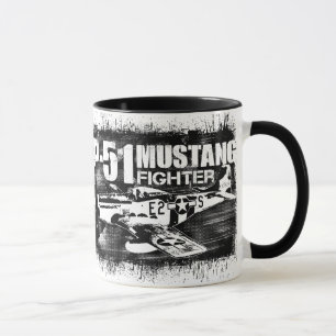 Caneca P-51 Mustang Ringer Coffee Mug