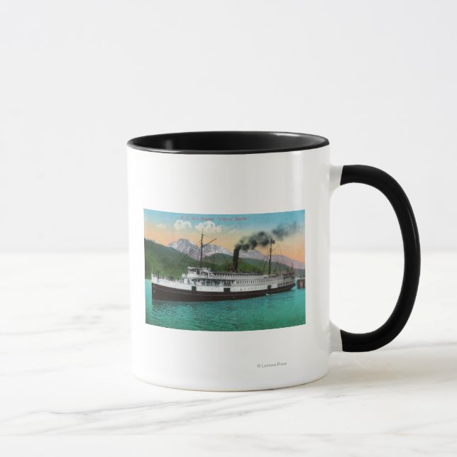 Caneca P. C. Co. Navio a vapor "Cidade de Seattle" (Direita)