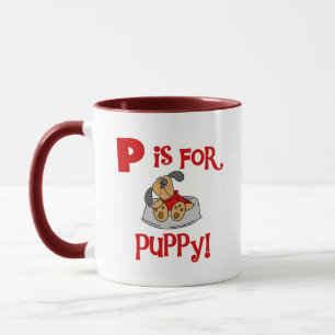 Caneca P é para Camisetas de papoila e presentes