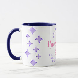 Caneca Pacote de Padrão de Estrelas de Fosco Violet Perso