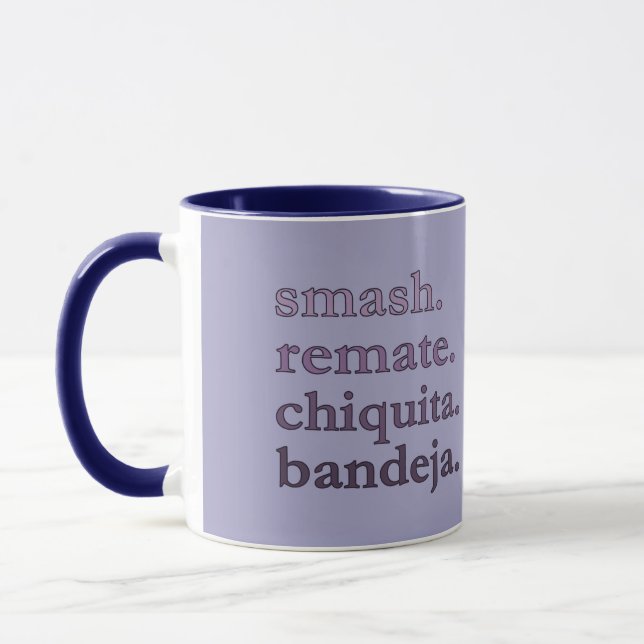 CANECA PADEL COFFEE MUG – WORD VIBES - GREY BLUE TONES (Esquerda)