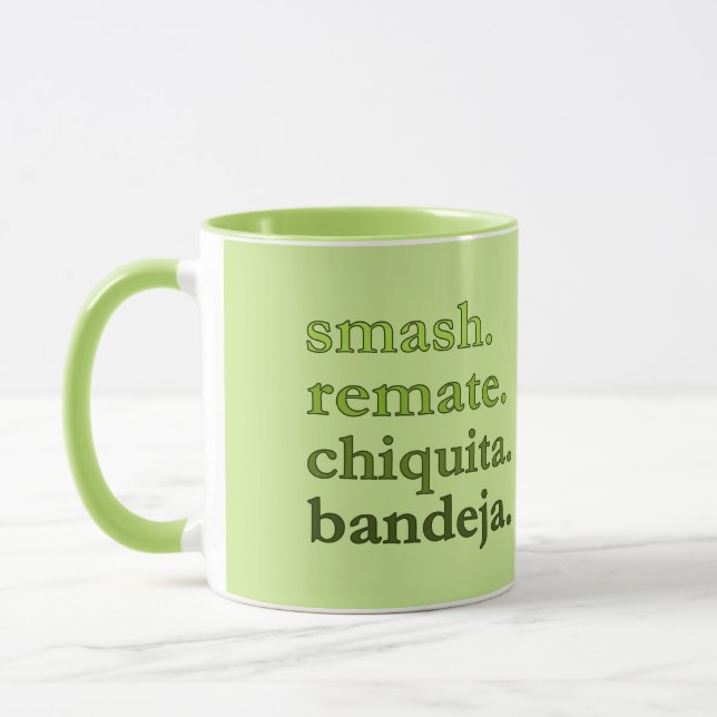 CANECA PADEL COFFEE MUG – WORD VIBES – LIME GREEN (Esquerda)