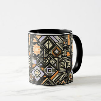 Caneca padrão abstrato com formas geométricas