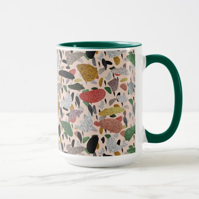 Caneca Padrão Abstrato de Estilo Artístico Moderno de Ter (Direita)