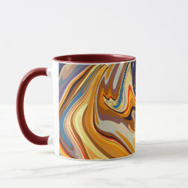 Caneca Padrão Abstrato de Fluxo Quente e Frio