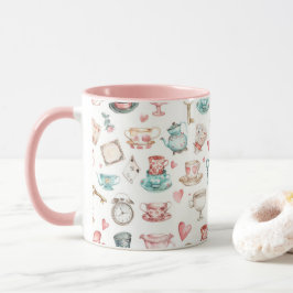 Caneca Padrão Alice Aquarela