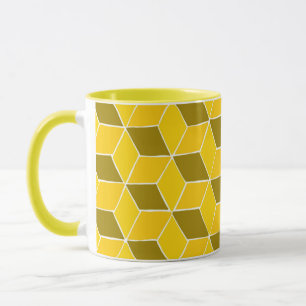 caneca padrão amarela