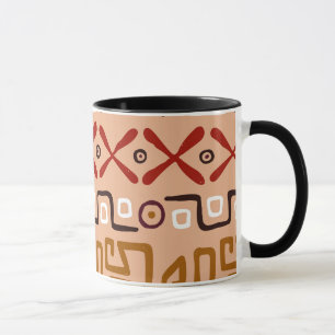 Caneca Padrão artístico Tribal desenho da mão africana