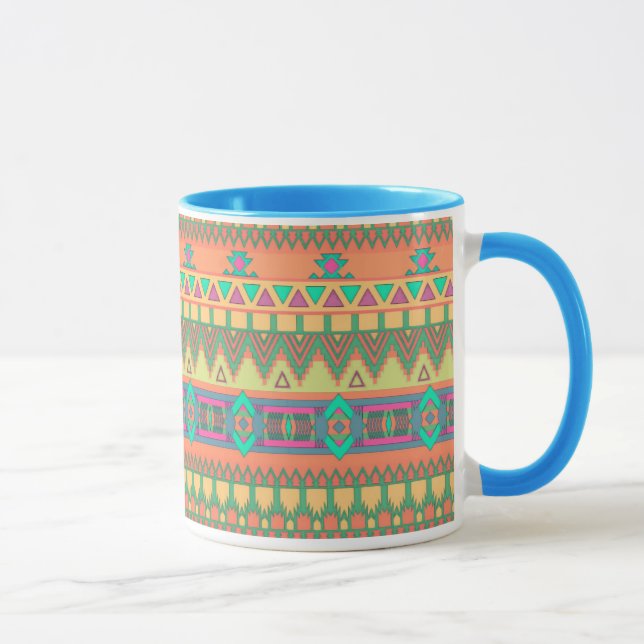 Caneca Padrão Aztec Colorido (Direita)