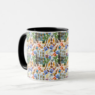 Caneca Padrão Bali de Destino de viagem