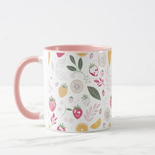 Caneca Padrão Botânico de Morango Citrino – Combo de 11 o