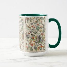 Caneca Padrão Botânico Vintage