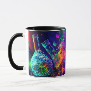 Caneca Padrão brilhante química geométrica legal