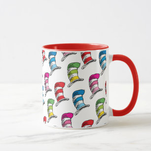 Caneca Padrão Colorido do Chapéu do Gato no Chapéu