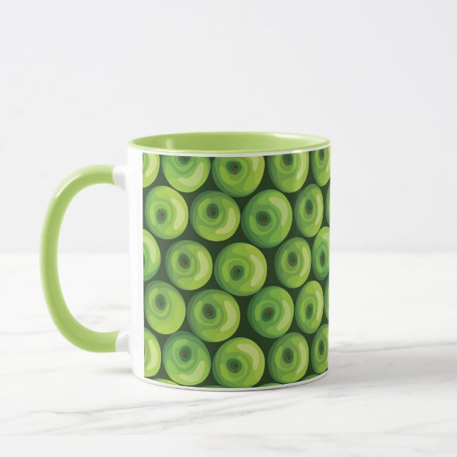 Caneca Padrão com Maçãs Verdes (Esquerda)
