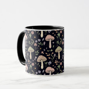 Caneca Padrão contínuo de fungos Academia Negra Rica