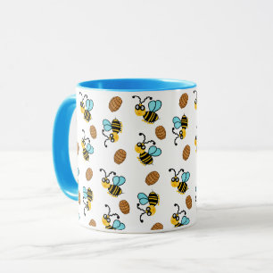 Caneca Padrão de abelhas engraçado