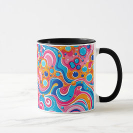 Caneca Padrão de abstrato 1194 em arte fluida - Mug de ca