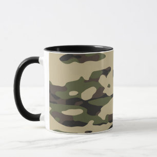 Caneca Padrão de Abstrato da Camouflage das Cores de Tre
