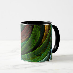 Caneca Padrão de Abstrato de Arte Moderna com Glória de C