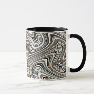 Caneca Padrão de Abstrato de curva de Na moda moderno