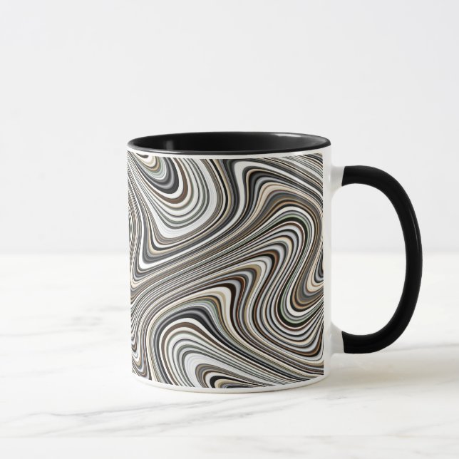 Caneca Padrão de Abstrato de curva de Na moda moderno (Direita)