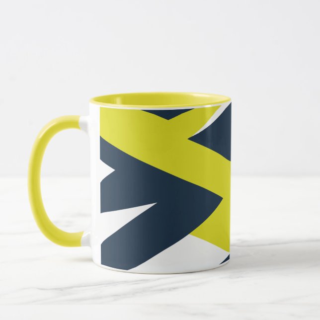 Caneca Padrão de Abstrato geométrico a negrito (Esquerda)