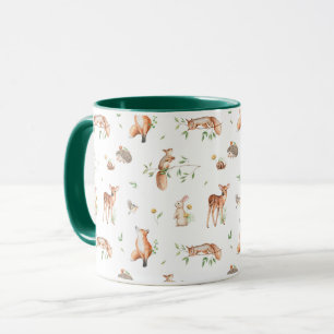 Caneca Padrão de Amigos de Animais da Floresta Cura