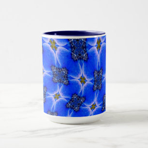 Caneca Padrão de Anêmona do Jardim Azul
