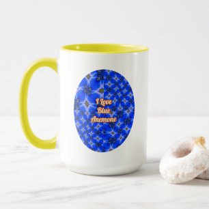 Caneca Padrão de Anêmona do Jardim Azul