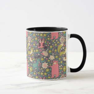 Caneca Padrão de Animais Florestais