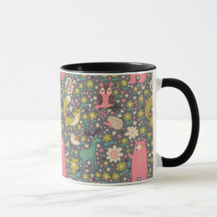 Caneca Padrão de Animais Florestais