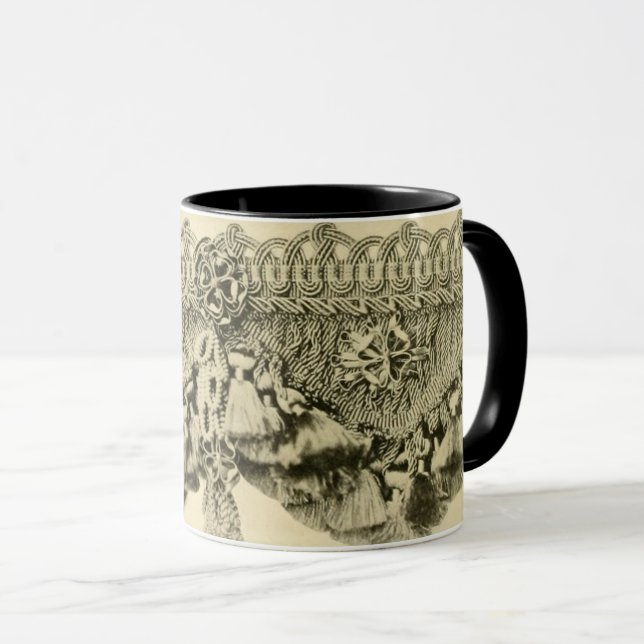 Caneca Padrão de aparência tribal antigo de tassel (Frente Esquerda)