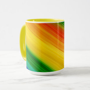 Caneca Padrão de arco-íris colorido