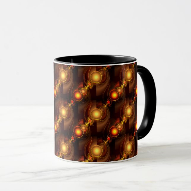 Caneca Padrão de Arte Abstrata Boho Elegante Moderno Dour (Frente Esquerda)