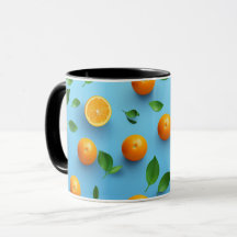 Padrão de Arte de Fruta Cítrica Moderno e Fofo