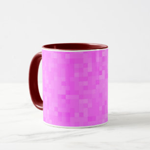 Caneca Padrão de Azulejo Mosaico Rosa,