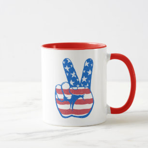 Caneca Padrão de Bandeira da Peace American