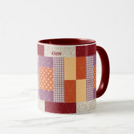 Caneca Padrão de Bloco de Colcha "Caixa de Lápis de Cor"