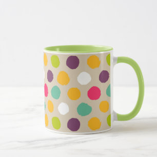 Caneca Padrão de bolinhas desenhado à mão