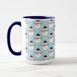 Caneca Padrão de boneco de neve