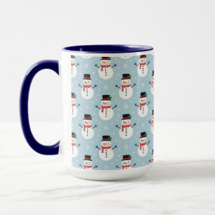 Caneca Padrão de boneco de neve