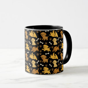 Caneca Padrão de Cachorro Fofo