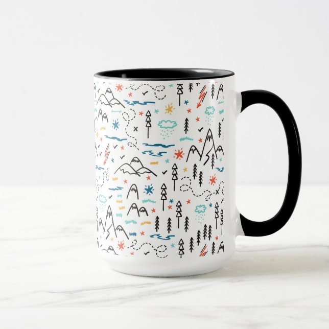 Caneca Padrão de caminhada de montanha (Direita)