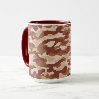 Caneca Padrão de Camuflagem Bege Deserto