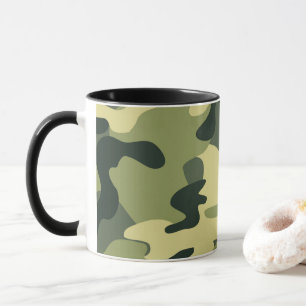 Caneca Padrão de Camuflagem do Exército Verde