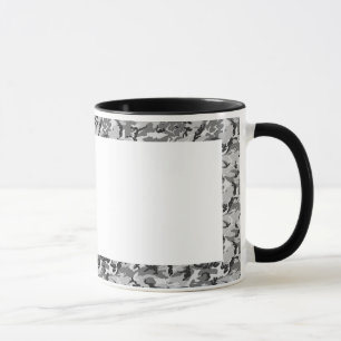 Caneca Padrão de Camuflagem Urbana - Preto e Cinza