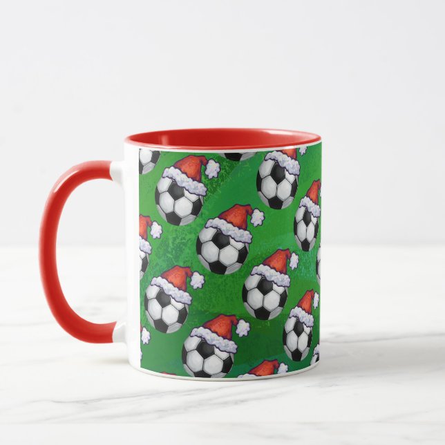 Caneca Padrão de Chapéu Santa Bola de Futebol em Verde (Esquerda)