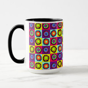 Caneca Padrão de Círculos Coloridos