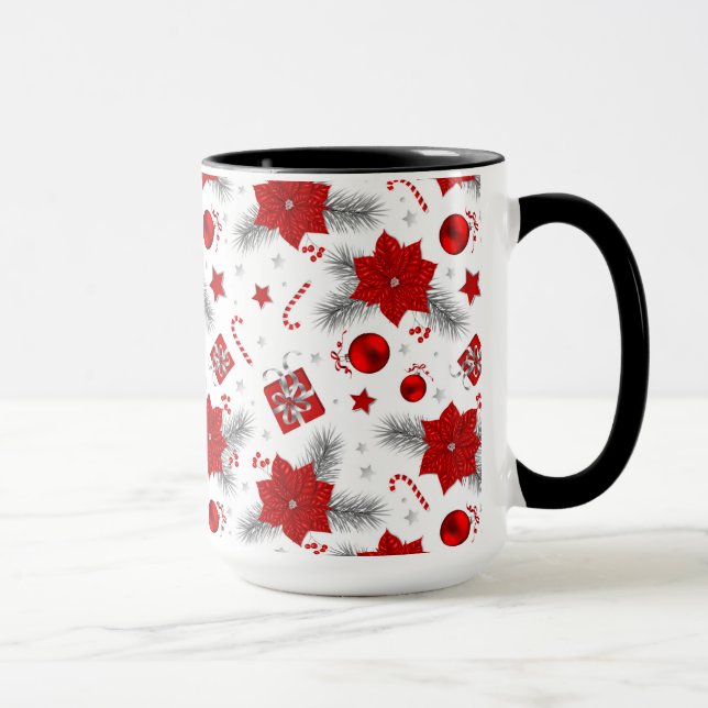 Caneca Padrão de decoração de Natal (Direita)
